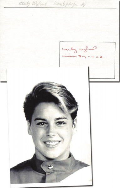 Wyland, Wendy: (1964-2003) original Autograph Wendy Wyland