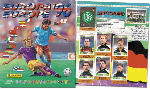 UEFA Euro 1996. England Panini Sticker Album