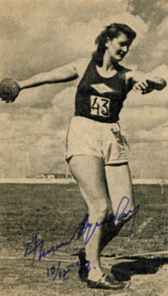 Dumbadse, Nina: Olympic Games 1952 Autograph Atletics USSR