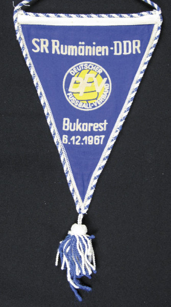 Football Match Pennant GDR v Romania 1967