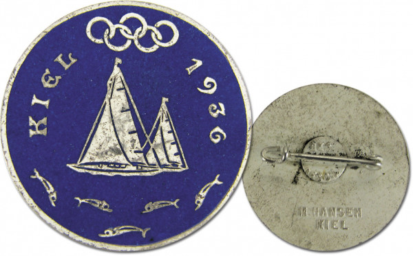 Olympic Games Berlin 1936. Kiel: Visitor's Pin