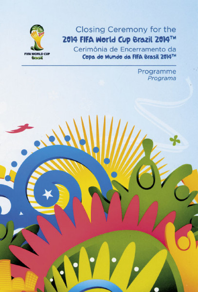 Closing Ceremony for the 2014 FIFA Worrld Cup Brazil 2014. Programme.