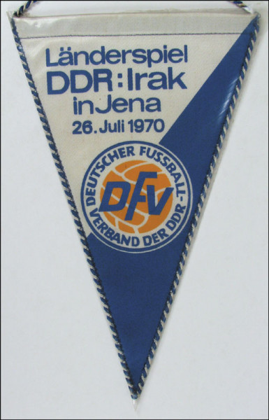 DDR - Irak in Jena 26.7.1970, DDR - Spielwimpel 1970