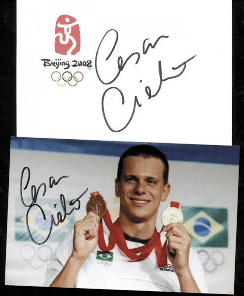 Cielo, César Augusto: Olympic Games 2008 Autograph swimming Brasilia