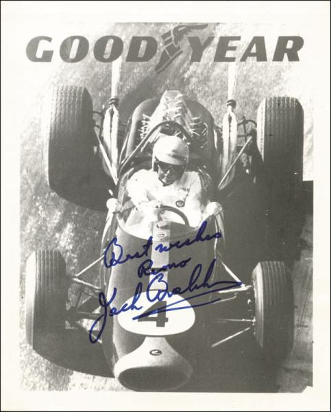 (1926-2014) Originalsignatur Jack Brabham, Brabham, Jack