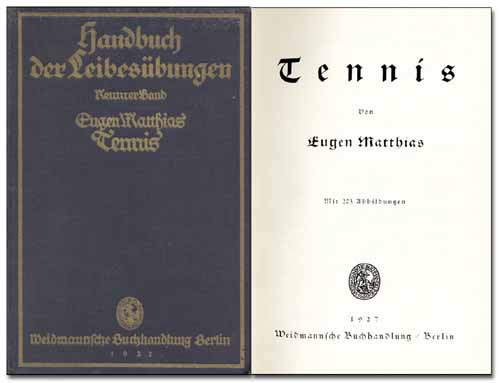 Rare German Tennis Book from 1927