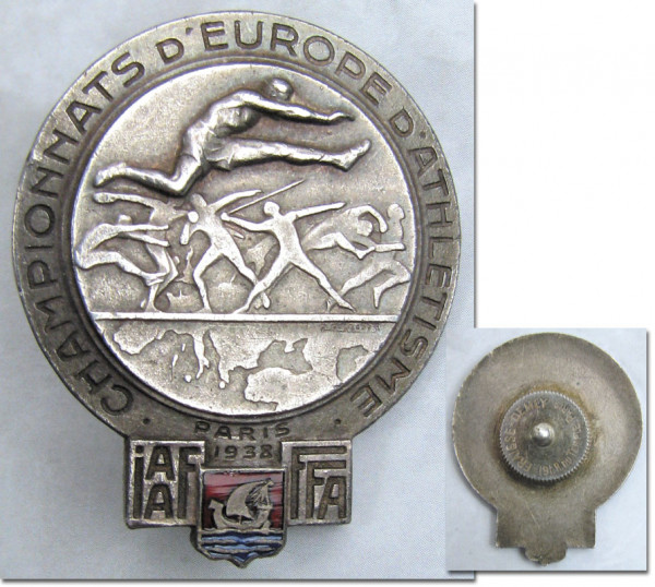Participation Badge 1938 European Atheltics Champ