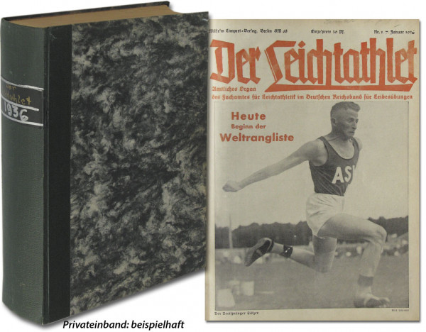13.Jahrgang 1936: Nr.1-58 komplett, gebunden. Mit 8 Olympia-Sonderausgaben Berlin 1936. (128 Seiten