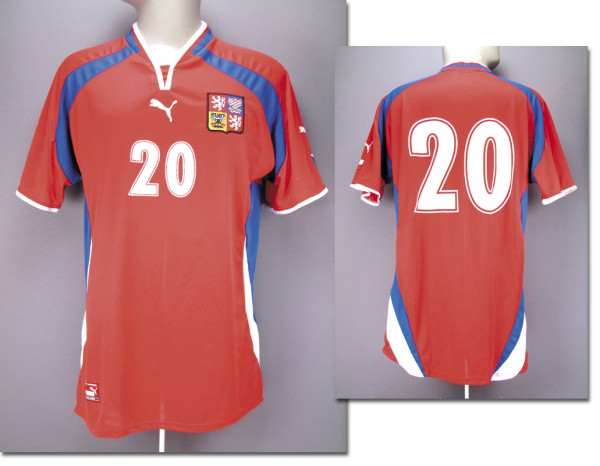 match worn football shirt Czech Republic 2000