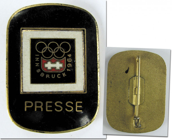 Olympic Games 1964. Participation Badge Press