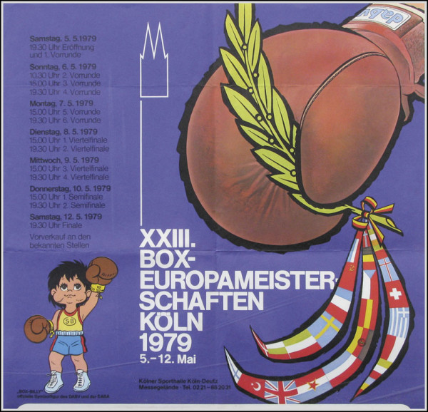 XXIII. Box Europameisterschaften Köln 1979, Plakat - Boxen 1979