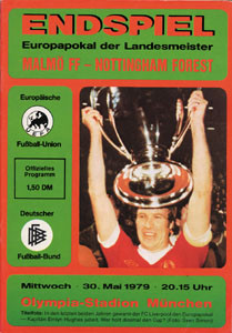 Eurocup Final Programm 1979 Nottingham Forest v