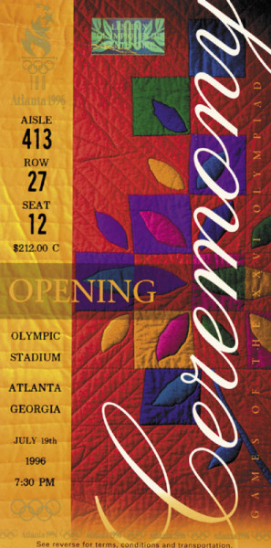 Olympic Games 1996. Ticket Opening Ceremony