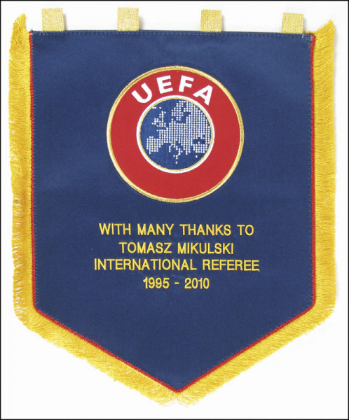 Official UEFA Pennant 2010 Farewall Poland Refere