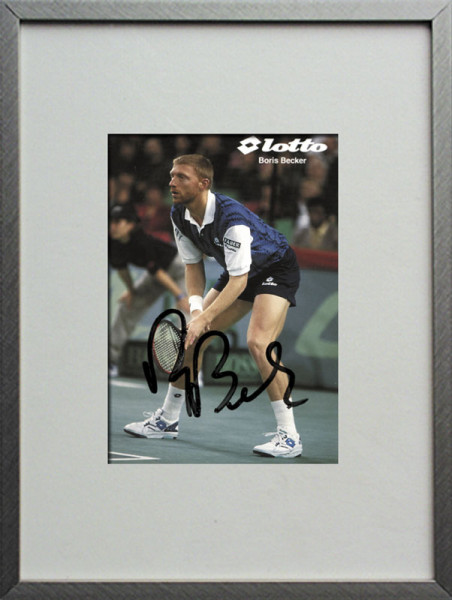 Original Autograph im Rahmen, Becker, Boris