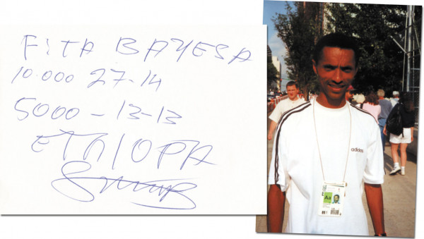 Bayisa, Fita: Olympic Games 1992 Autograph Atletics Ethopia