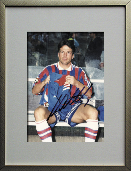 Matthäus, Lothar: Original Autograph im Rahmen