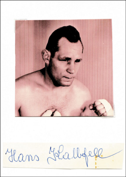 Kalbfell, Hans: Heavyweight Boxing 1950 Autograph Hans Kalbfell