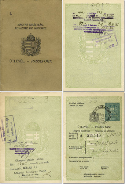 Königreich Ungarn vom Juli 1936, Reisepass OS1936