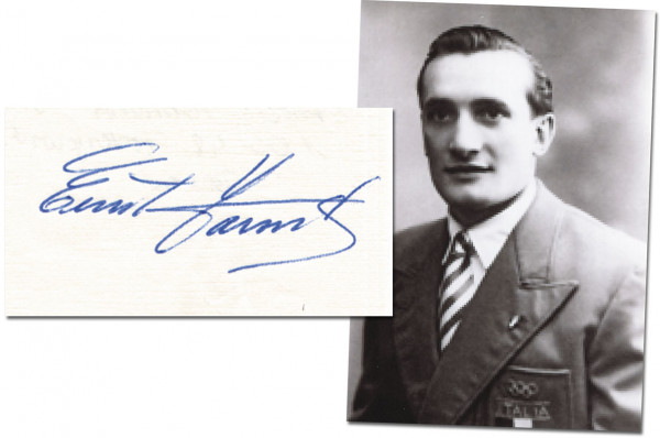 Formenti, Ernesto: Autograph Olympic Games 1948 boxing. Italy