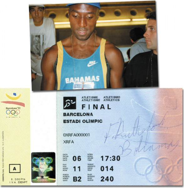 Rutherford, Frank: Olympic Games 1992 Autograph Athletics Bahamas