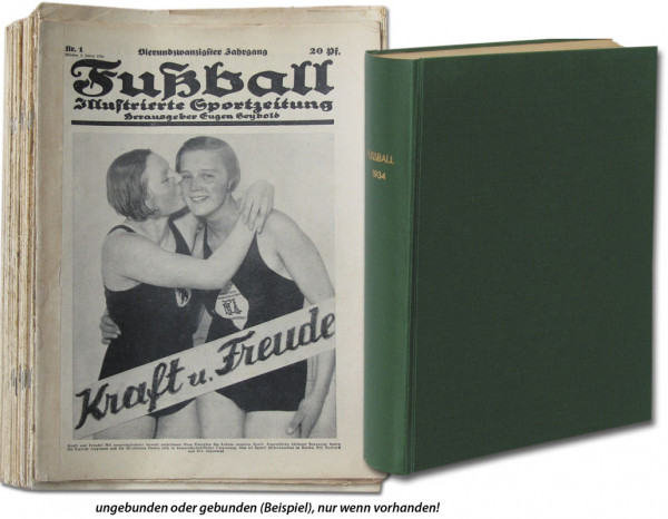 German Football magazin 1934 w. Report World cup