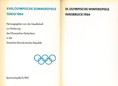 Tokyo und IX. Olympische Winterspiele Innsbruck 1964.