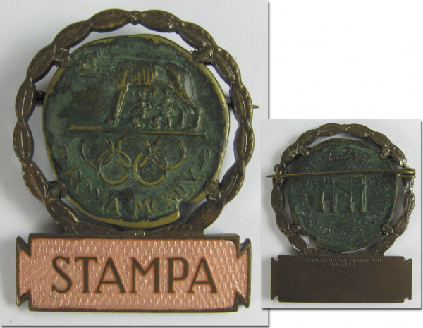 Participation Badge: Olympic Games 1960. Rome