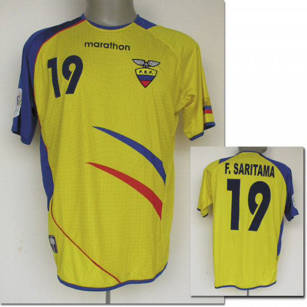 World Cup 2006 match worn football shirt Ecuador