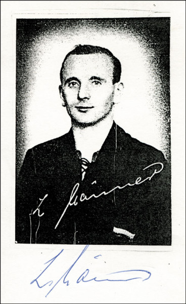 Männer, Ludwig: Autograph Football Germany. Ludwig Maenner