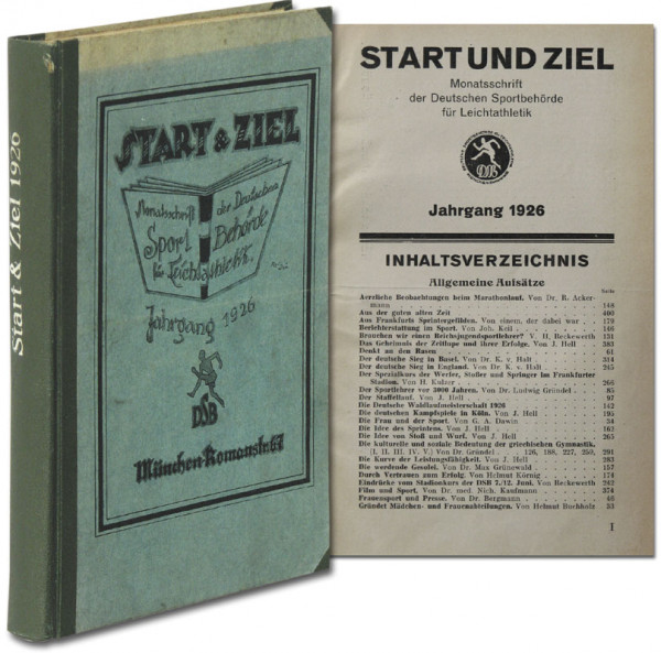 2.Jahrgang 1926: komplett gebunden. Monatsschrift der Deutschen Sportbehörde für Leichtathletik.
