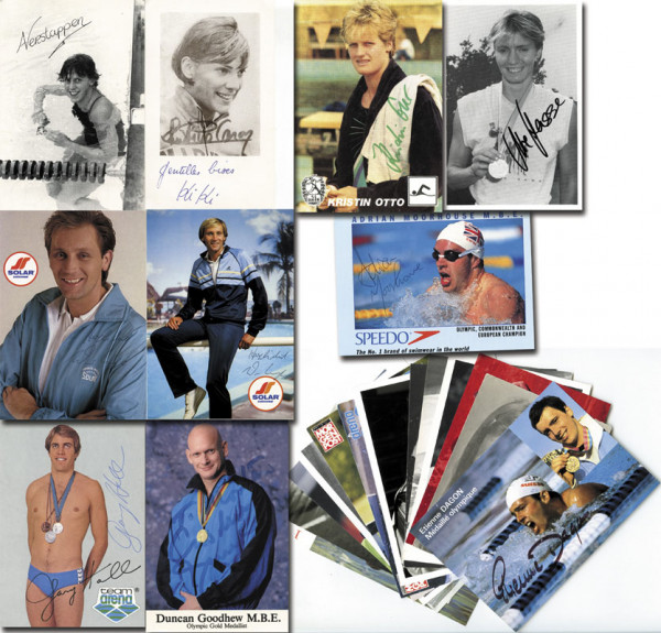Schwimmen OSS1972-1988: Olympic Games 1972 - 1988 Autograph swimming