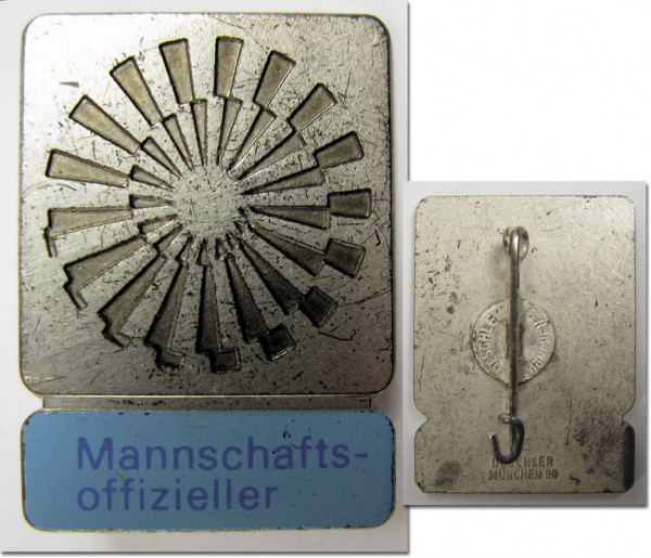 Mannschaftsoffizieller, Teilnehmerabzeichen 1972