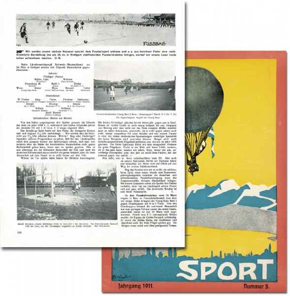 Deutschland - Schweiz. Fußball-Länderspiel am 26.03.1911 in Stuttgart. Vorbericht mit voraussichtlic