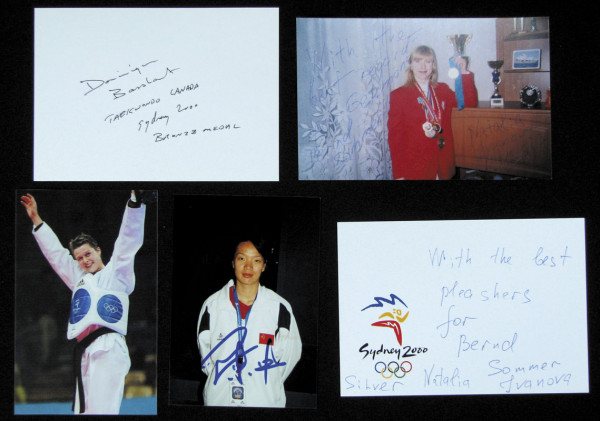 Teakwondo OSS 2000 Schwergewicht: 3 Belege mit Originalsignaturen plus Foto