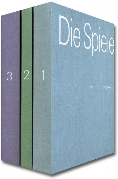 Die Spiele. 3 Bände. Band 1: Die Organisation ; Band 2: Die Bauten; Band 3: Die Wettkämpfe. Deutsche