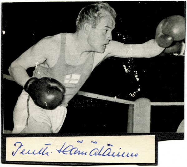 Hämäläinen, Pentti: Olympic Games 1952 Boxing Autograph Finland