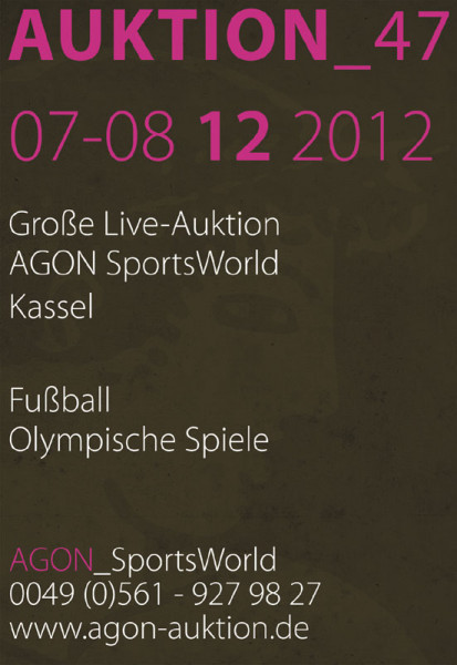 47. AGON Auktion: Auktions-Katalog: 47th AGON Live Auction Catalogue.