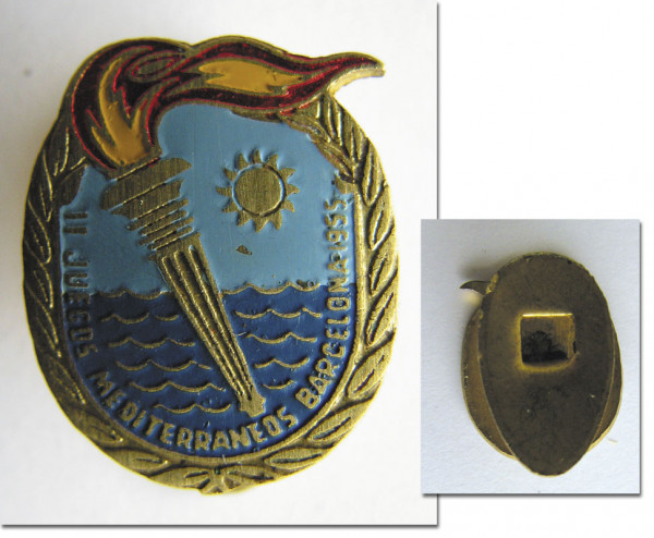 Mediterranean Games 1955. Official Visitor´s pin