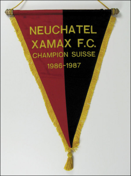 Football match pennant Xamax Neuchatel 1986