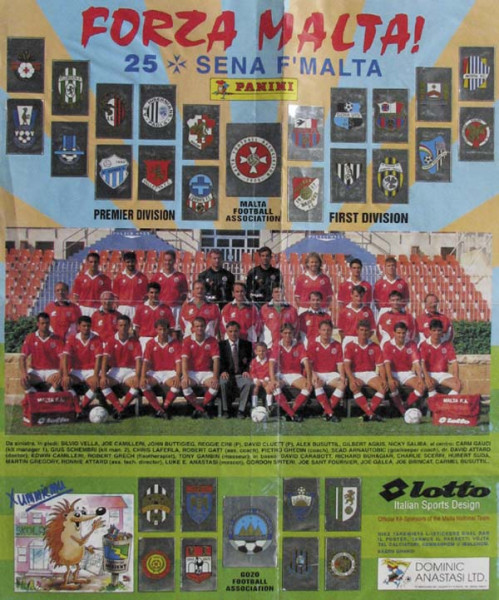 Panini Football Stickers Malta 1997