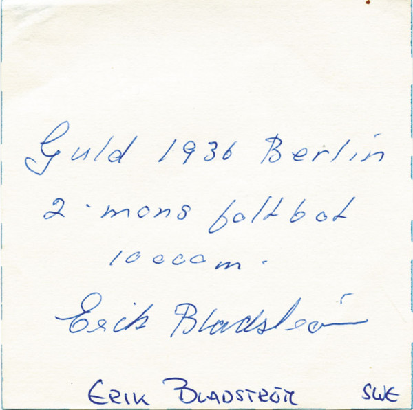 Bladström, Erik: (1918-1998). Originalsignatur Eric Bladström