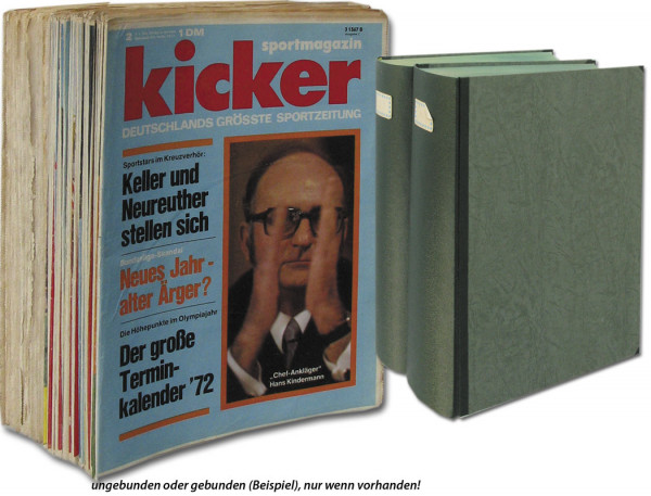 Kicker 1972 Mon. : Jg.: Nr.2-104 komplett,