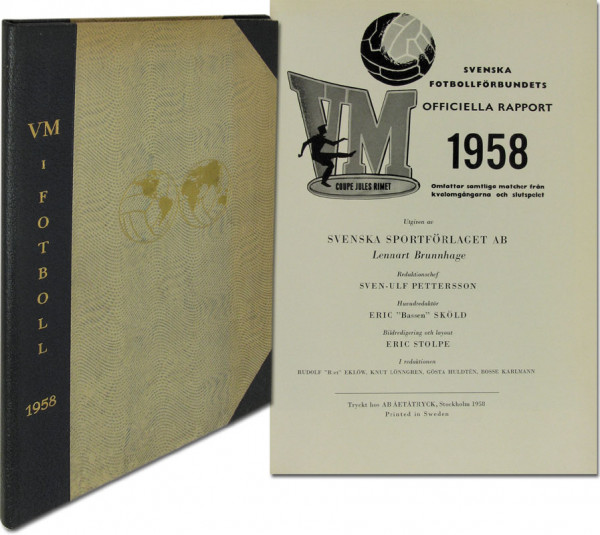 Officiella Rapport VM 1958. Omfattar samtliga matcher från kvalomgångarna och slutspelet (Official R