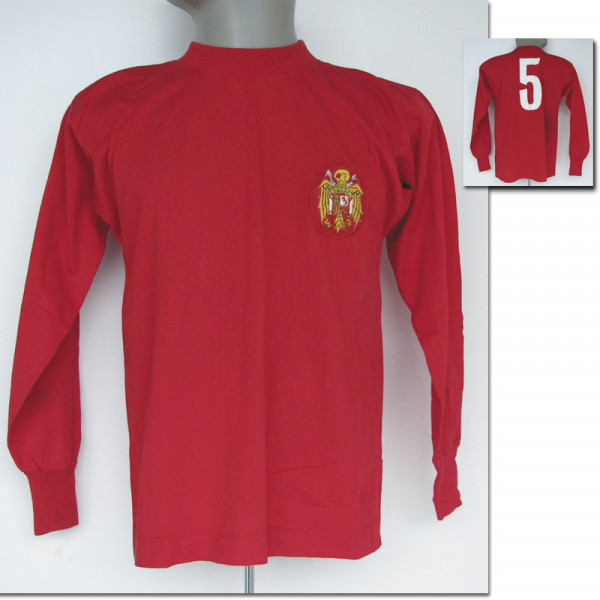 match worn football shirt Spain v England 1967