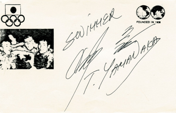 Yamanaka, Tsuyoshi: Olympic Games 1952 Autograoh swimming Japan