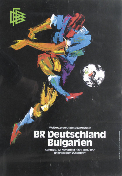 German Poster Football match Germany 1981