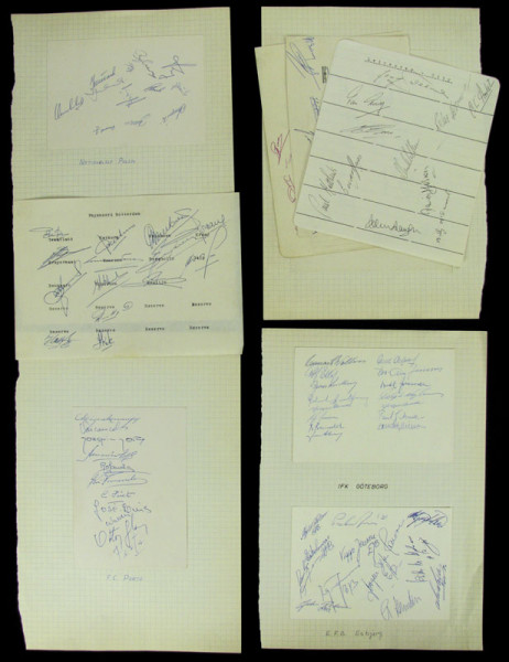 Europa 1962: Autogrammsammlung Europa 1962 mit 4 Sammlerblätter