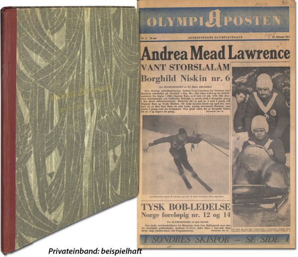 OlympiAposten. Aftenpostens Olympiautgave Nr.1 - 10. (14.2.-24.2.1952).