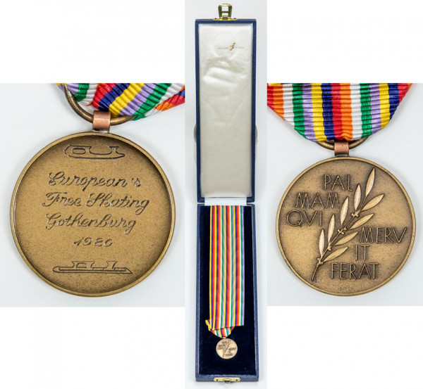 Silver Winner medal EC 1980 Figure Skating German